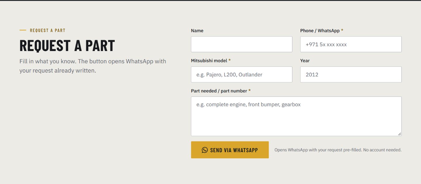 Al Shimal Al Afghani website, part request sent through WhatsApp